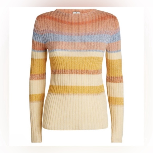 ETRO Santa Cruz Stripe Rib Knit Sweater - Picture 1 of 16